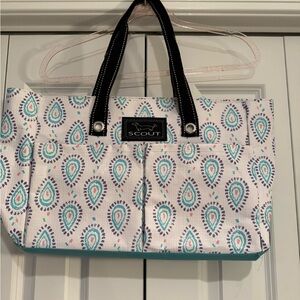 Scout Women's Tote Bag - White and Teal Pattern